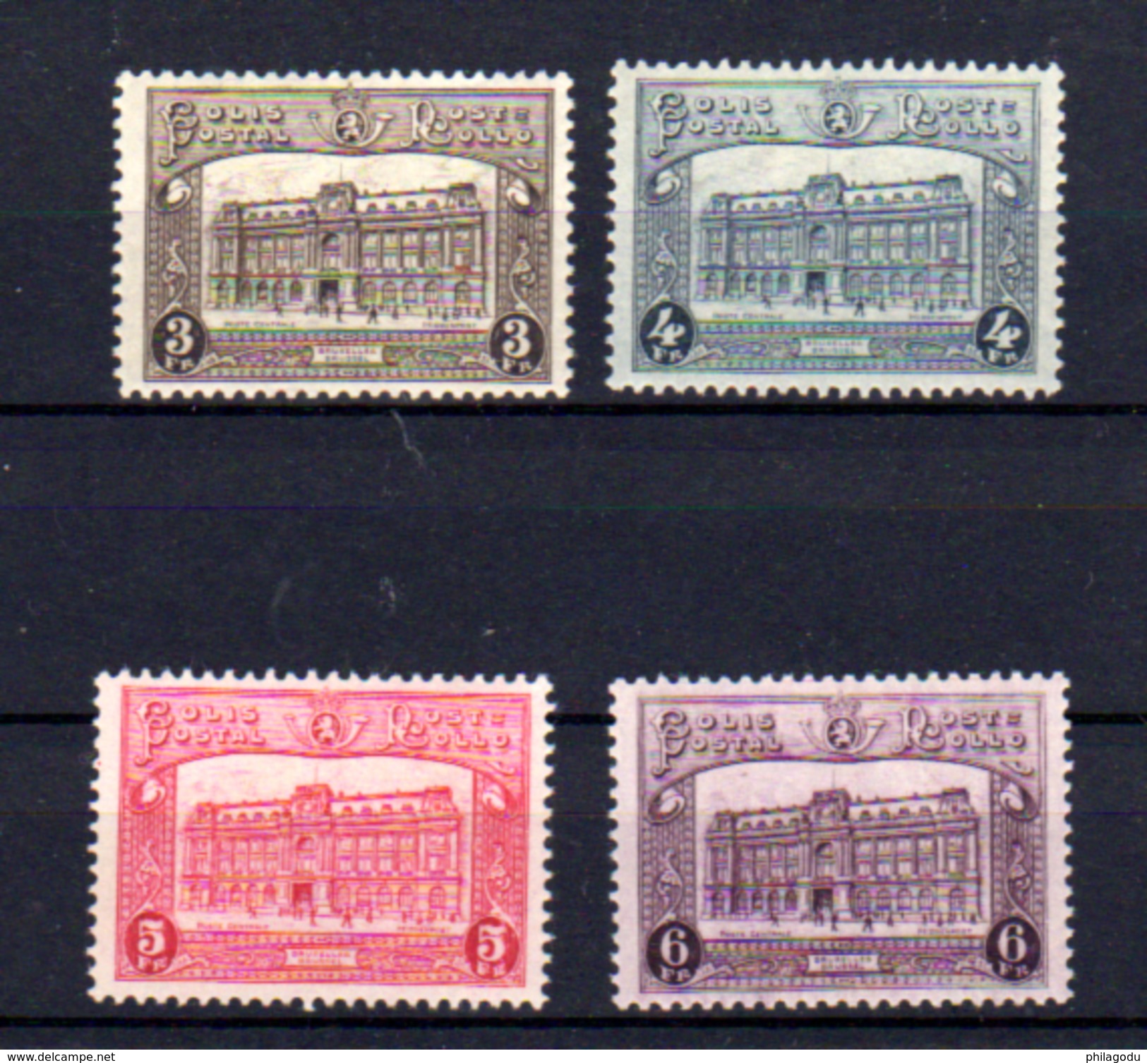 1929-30  Hôtel Des Postes à Bruxelles, CF  170 / 173*, Cote 38,50 &euro;, - Autres & Non Classés
