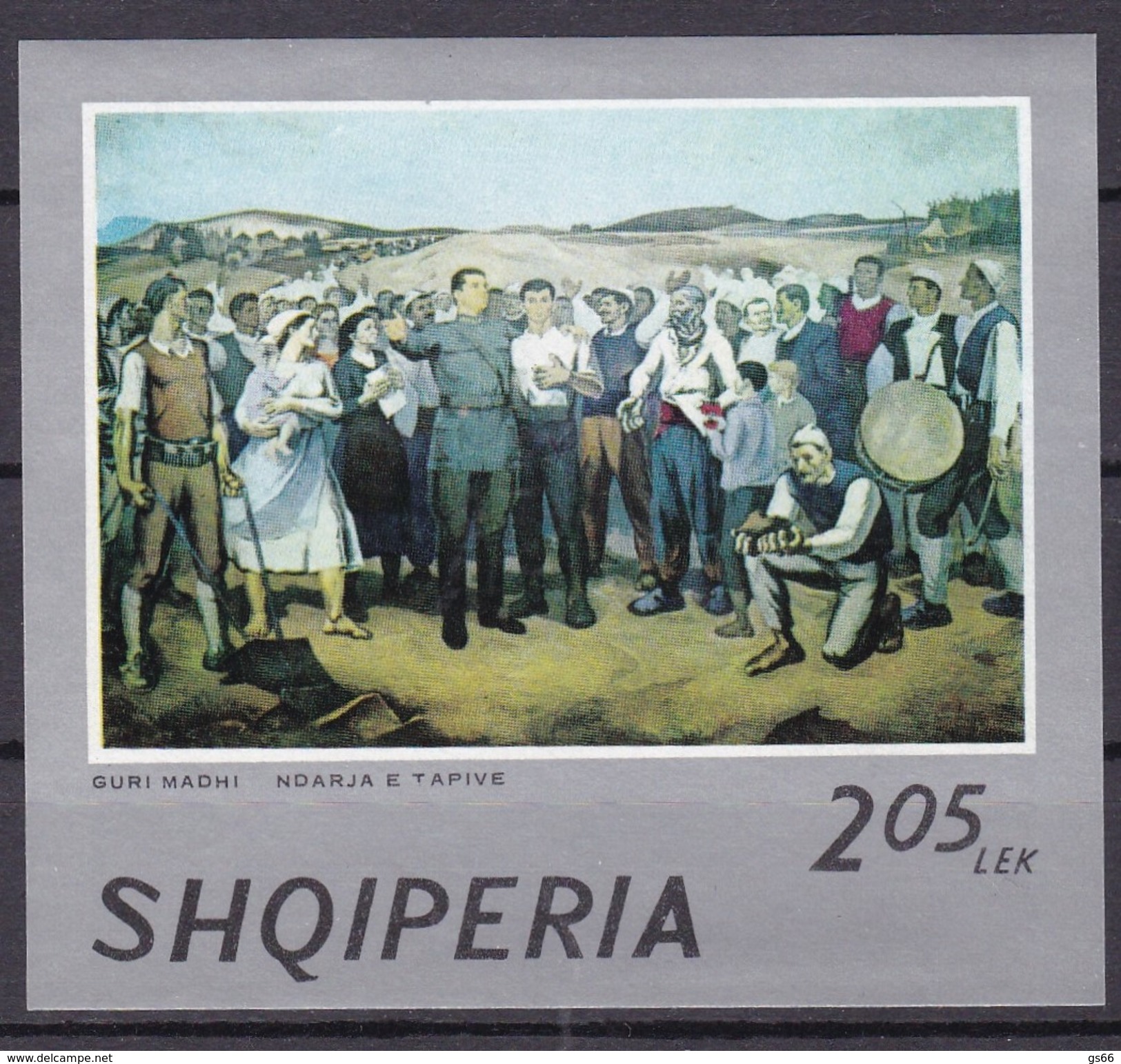 1974, Albanien,  Block 53, Gemälde. MNH ** - Albania