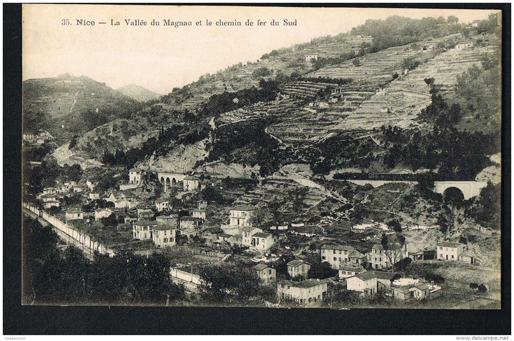 NICE-La Vallée Du Magnau ( Magnan)  Et Le Chemin De Fer Du Sud - Beau Plan- CPA- Paypal Sans Frais - Sonstige & Ohne Zuordnung