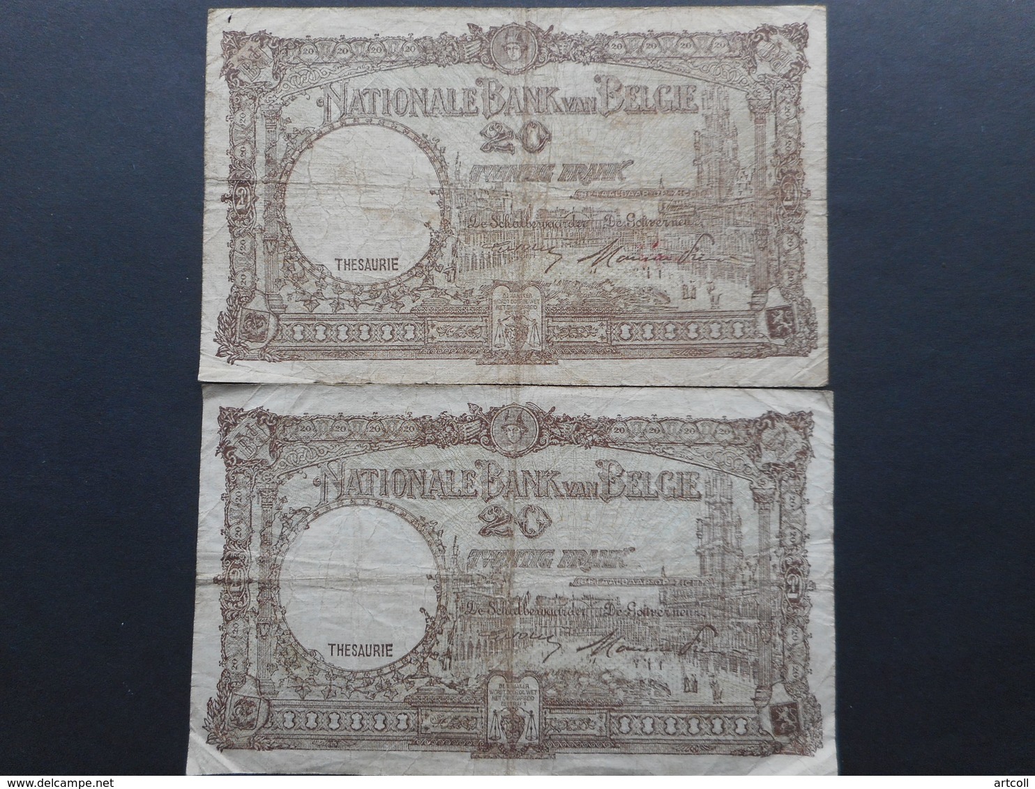 Belgium 20 Francs 1947 (Lot Of 2 Banknotes) - Otros & Sin Clasificación