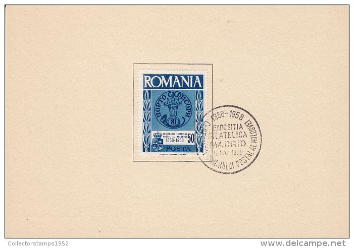 59333- MOLDAVIAN ROMANIANS STAMP'S DAY, MADRID, ROMANIAN EXILE IN SPAIN, BOOKLET, 1958, ROMANIA - Postzegelboekjes