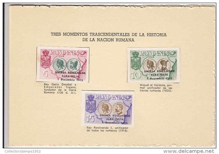 59334- GREAT UNION OF TRANSYLVANIA TO ROMANIA, MADRID, ROMANIAN EXILE IN SPAIN, BOOKLET, 1956, ROMANIA - Cuadernillos