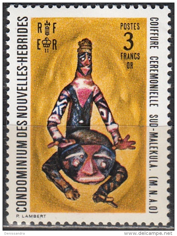 Nouvelles Hebrides 1972 Michel 345 Neuf ** Cote (2005) 9.50 Euro Masque Du Malekula Sud - Unused Stamps