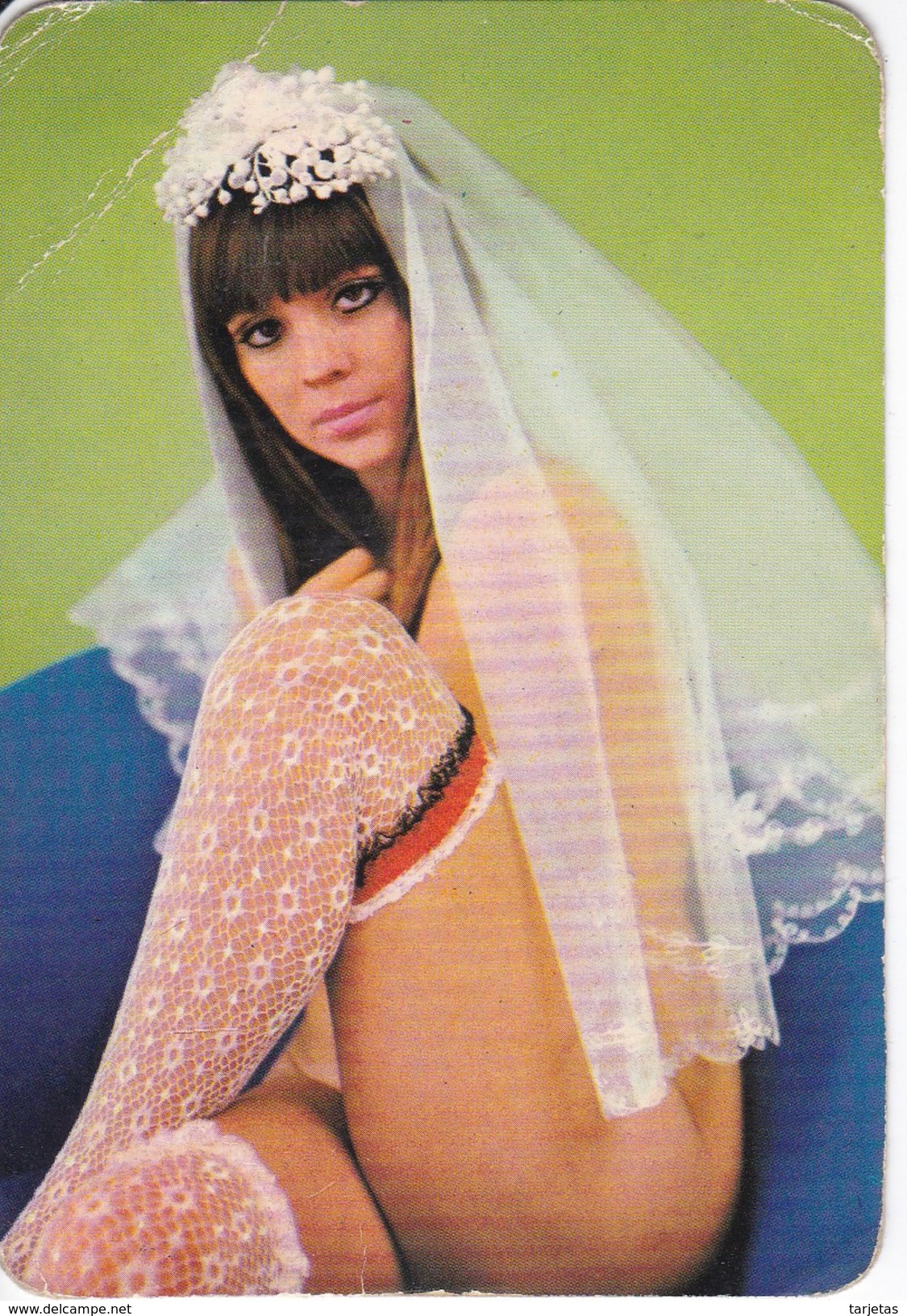 CALENDARIO DEL AÑO 1974 DE UNA CHICA SEXI (NUDE-DESNUDO) (CALENDRIER-CALENDAR) - Tamaño Pequeño : 1971-80