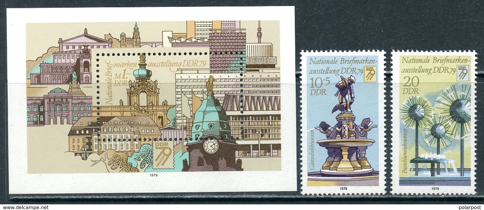 GDR 1979 2441-2442 + BL.55 - Unused Stamps