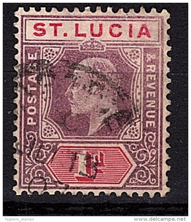 St Lucia, 1904, SG 67, Used (Wmk Mult Crown CA) - Ste Lucie (...-1978)