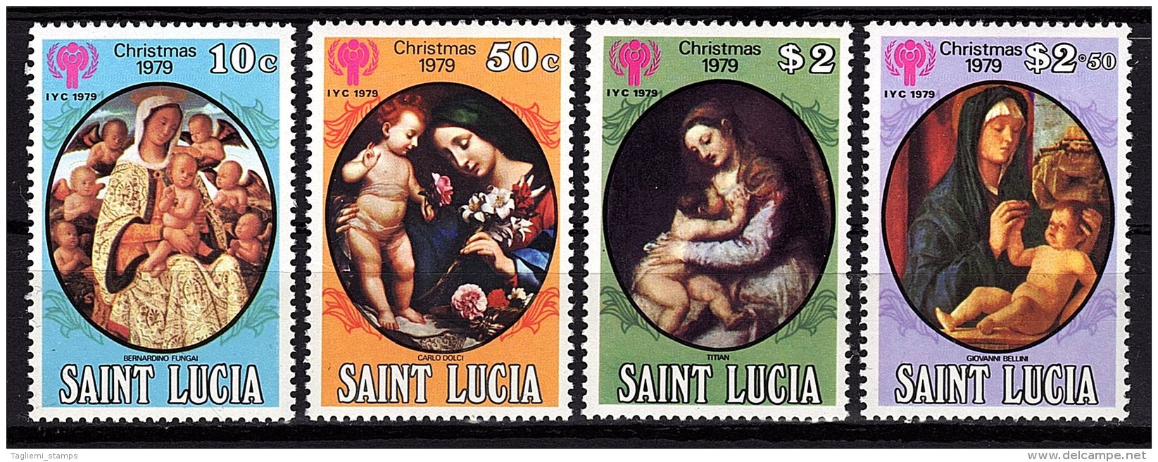 St Lucia, 1979, Christmas, Complete Set Of 4, MNH - Ste Lucie (...-1978)