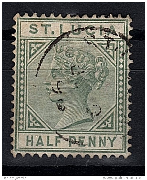 St Lucia, 1891, SG 43, Used, Die II - Ste Lucie (...-1978)