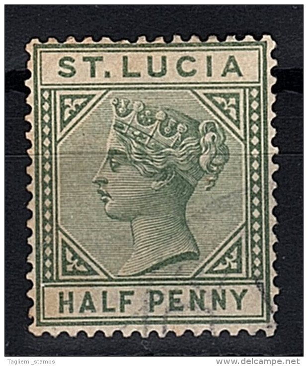 St Lucia, 1891, SG 43, Used, Die II - St.Lucia (...-1978)