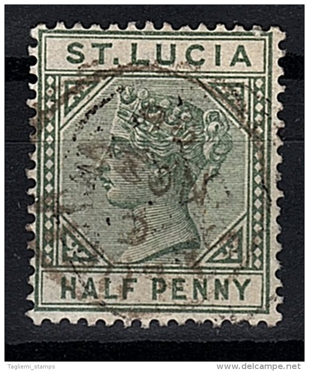 St Lucia, 1891, SG 43, Used, Die II - St.Lucia (...-1978)