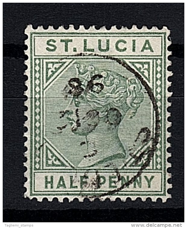 St Lucia, 1891, SG 43, Used, Die II - St.Lucia (...-1978)