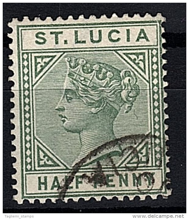 St Lucia, 1891, SG 43, Used, Die II - Ste Lucie (...-1978)