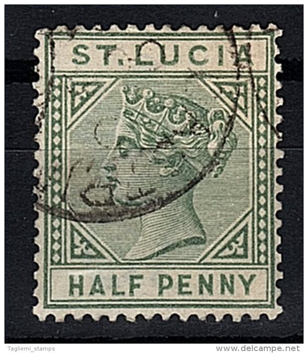 St Lucia, 1891, SG 43, Used, Die II - Ste Lucie (...-1978)