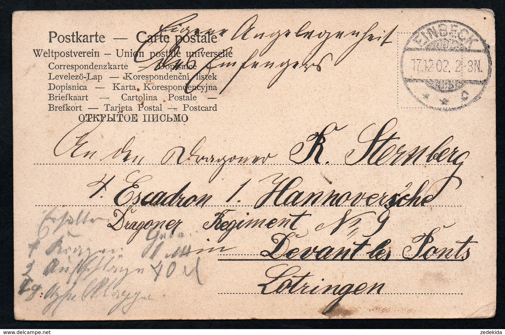 A3542 - Alte Ansichtskarte - Einbeck - Düsseldorfer Austellung 1902 - Cafe Weitz - Gel 1902 - Einbeck