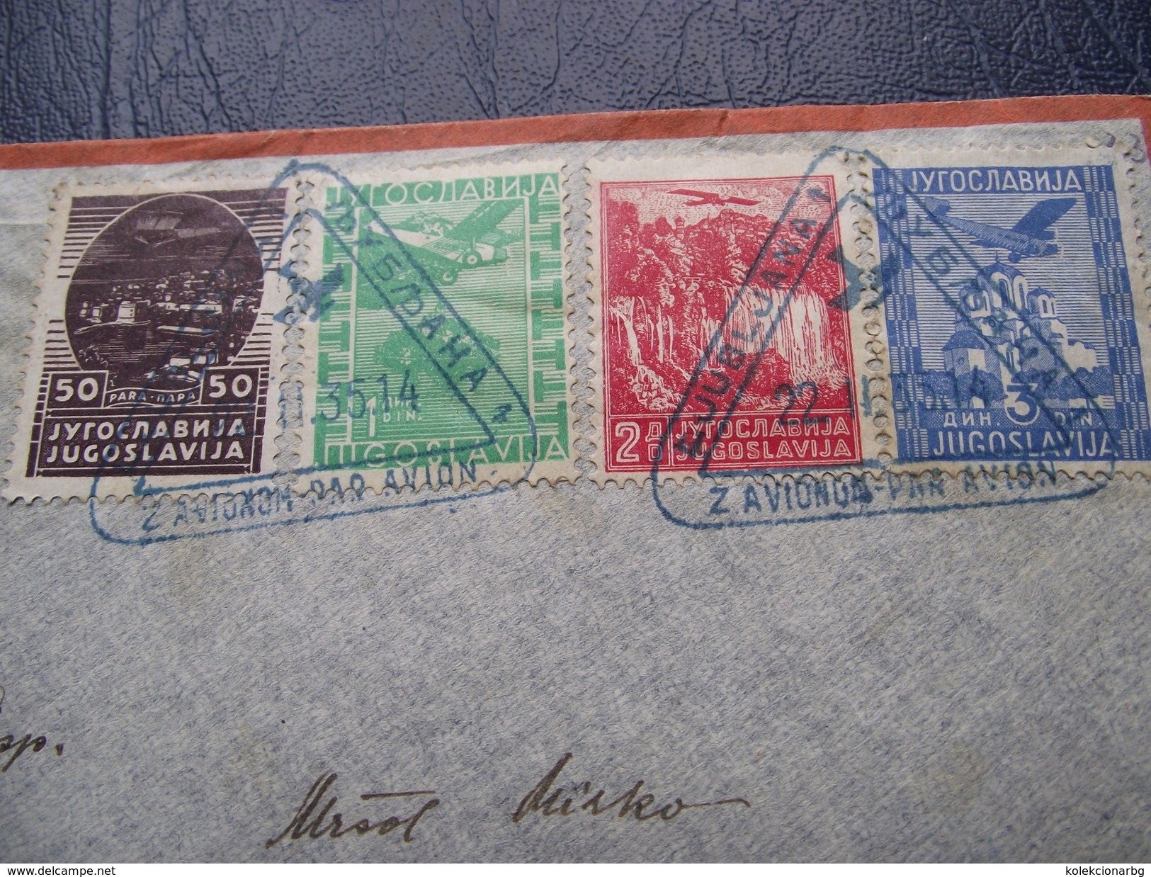 Air Mail 22.11.1933  Ljubljana France - Covers & Documents