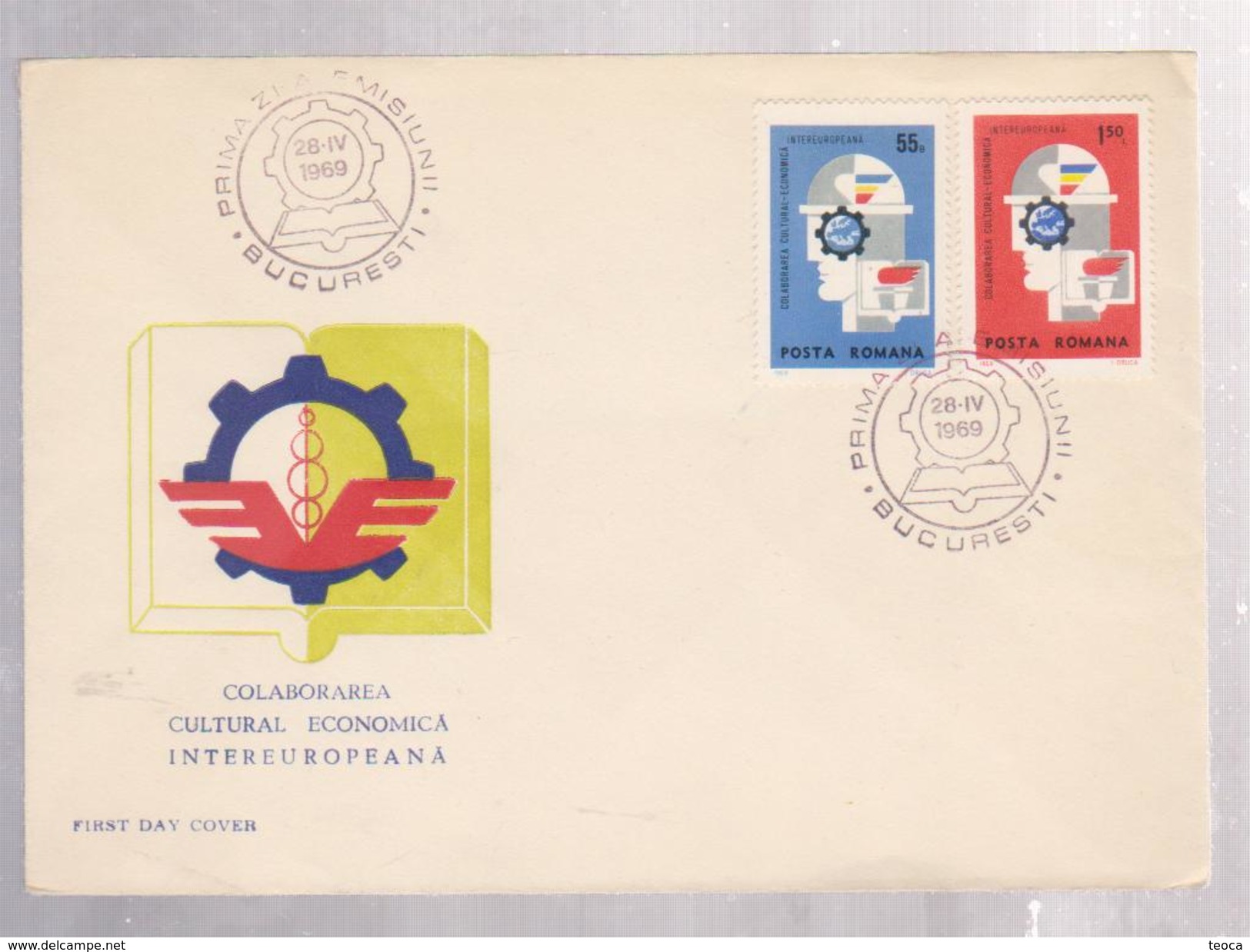 FDC COVER ROMANIA 1969  Firman RUMÄNIEN 2764-5 "Intereuropa" FDC - FDC