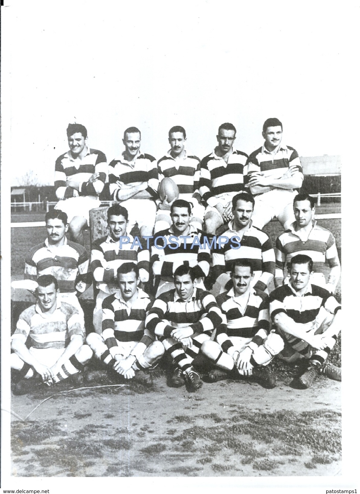 71851 ARGENTINA SPORTS RUGBY CLUB ATLETICO SAN ISIDRO EQUIPO 1º DIVISION AÑO 1943 24 X 18 CM PHOTO NO POSTAL POSTCARD - Rugby