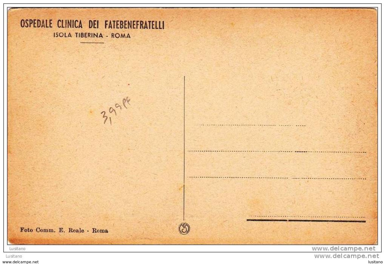 ROMA - Ospedale Clinica Dei Fatebenefratelli - Isola Tiberina - Italia (2 Scans) Italy - Gesundheit & Krankenhäuser