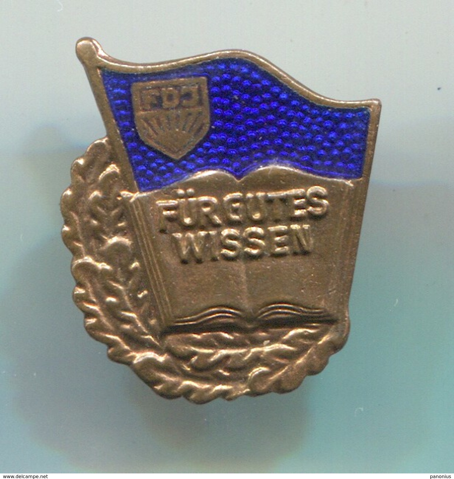 FDJ / Fur Gutes Wissen  -  DDR East Germany, Vintage Pin, Badge, Abzeichen, Enamel - Altri & Non Classificati