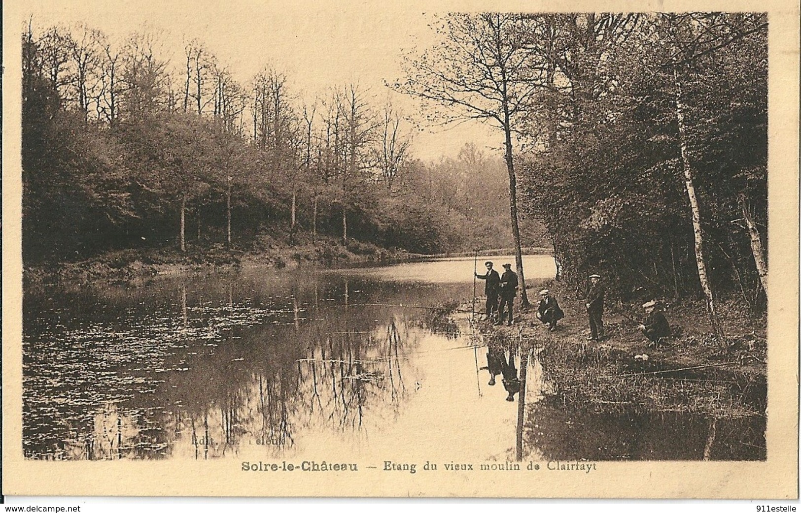 59   SORLE LE CHATEAU  - ETANG  Du VIEUX MOULIN  De  CLAIRFAYT ,( Les  Pecheurs à La Ligne ) - Solre Le Chateau