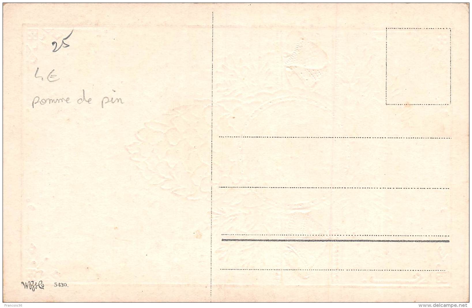 CPA Paysage D'hiver église Clochettes Pomme De Pin - Carte Plastifiée Détails Dorés D'or - Altri & Non Classificati