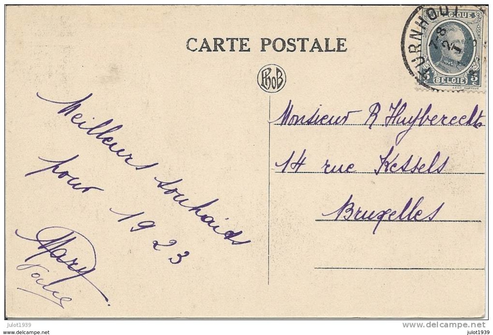 TURNHOUT ..-- Château Des Champs - Elysées . 1923 Vers BRUXELLES ( Mr R. HUYBERECHTS ) . Voir Verso . - Turnhout