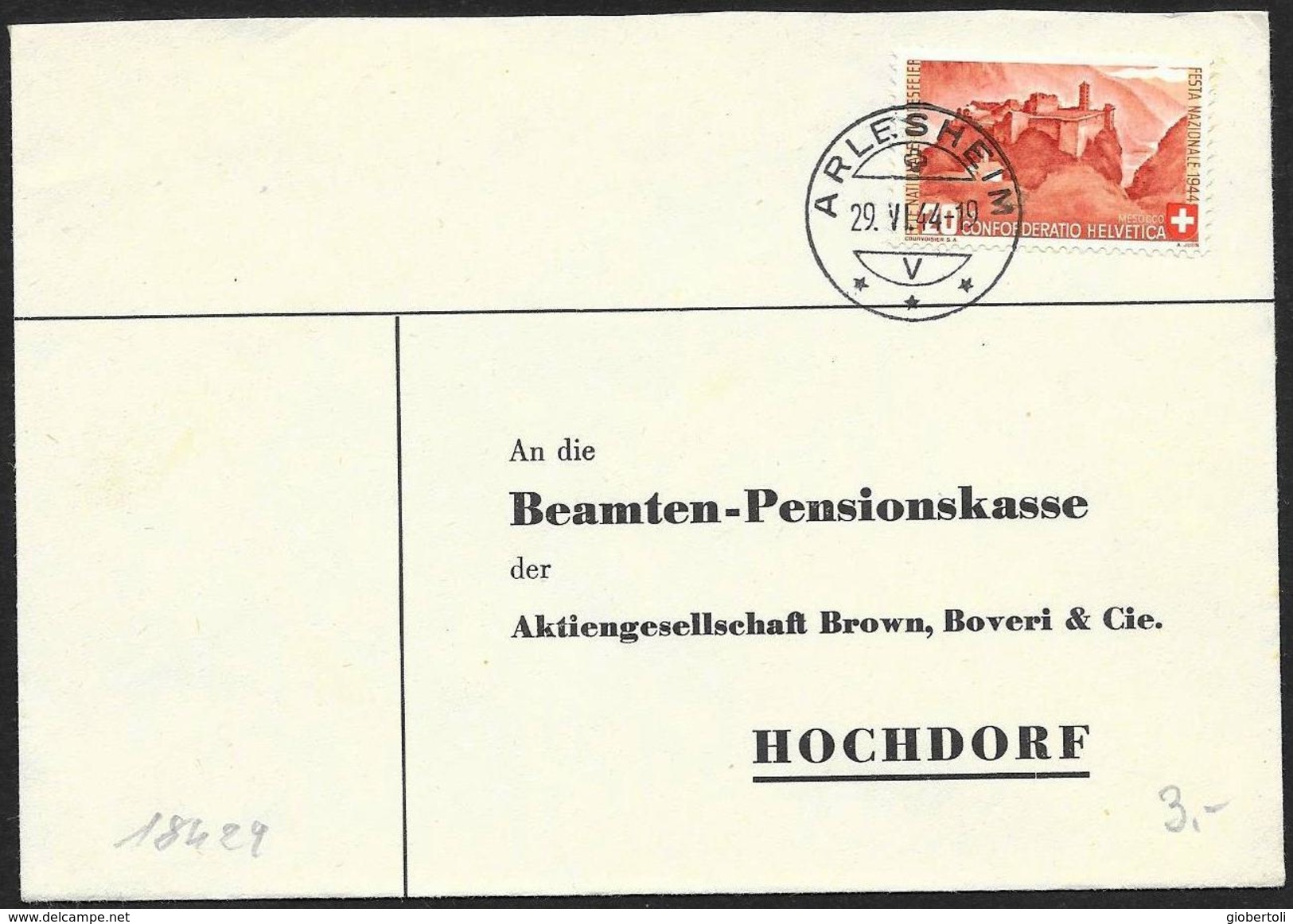Svizzera/Suisse/Switzerland: Lettera, Lettre, Letter, (Pro Juventute 1944) - Storia Postale