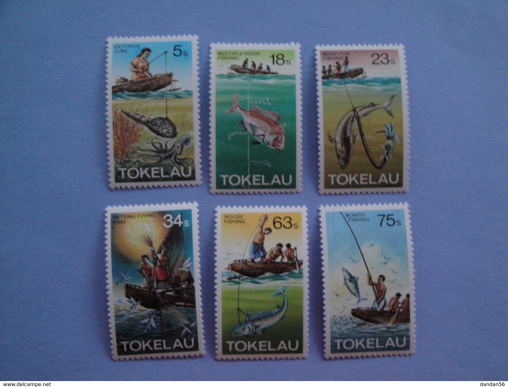 1982 Tokelau - Yvert 85/90 ** Bateaux  Ships Fishing Scott 85/90 Michel 78/83 SG 85/90 - Tokelau