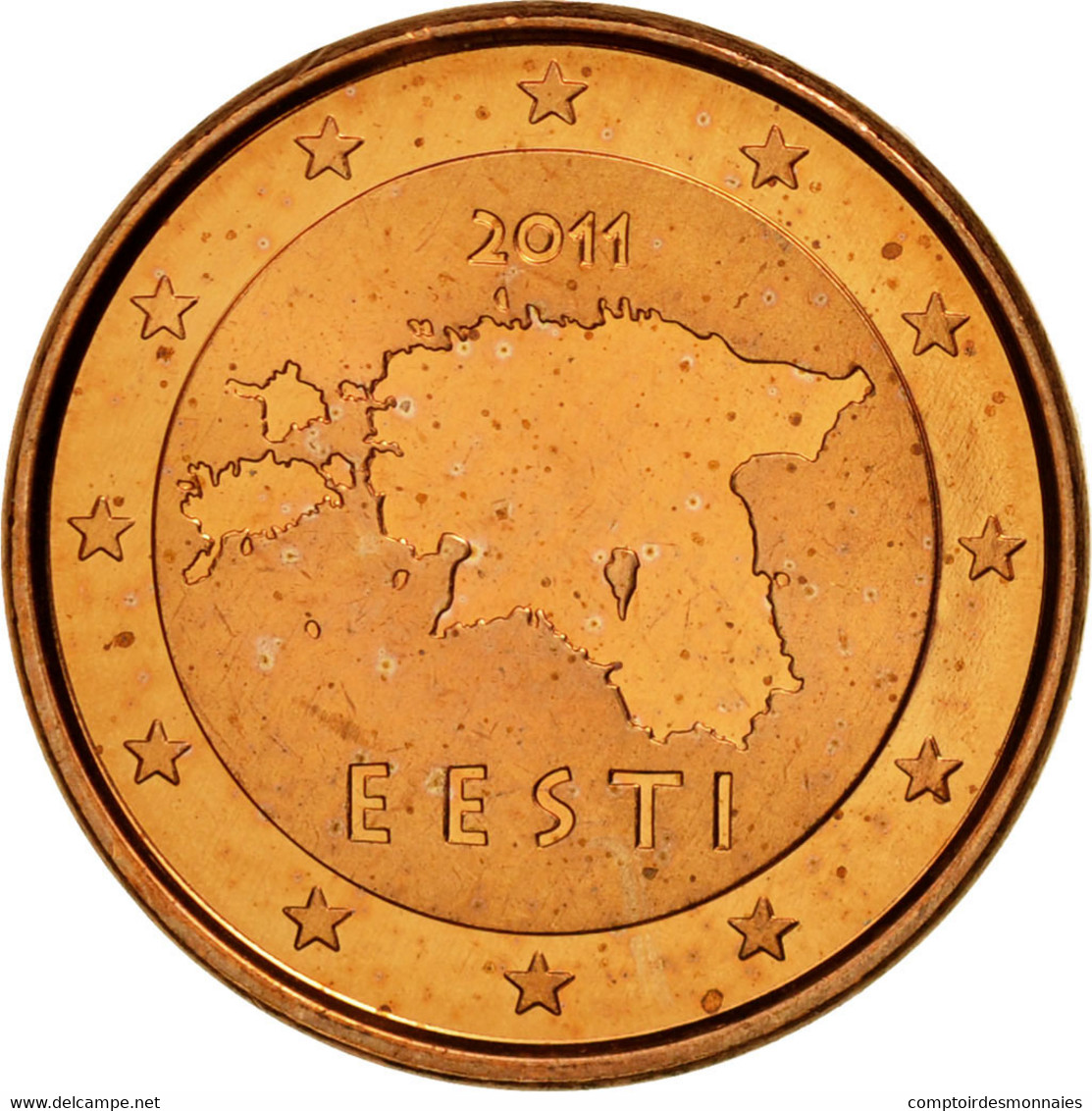 Estonia, Euro Cent, 2011, SPL, Copper Plated Steel - Estonie