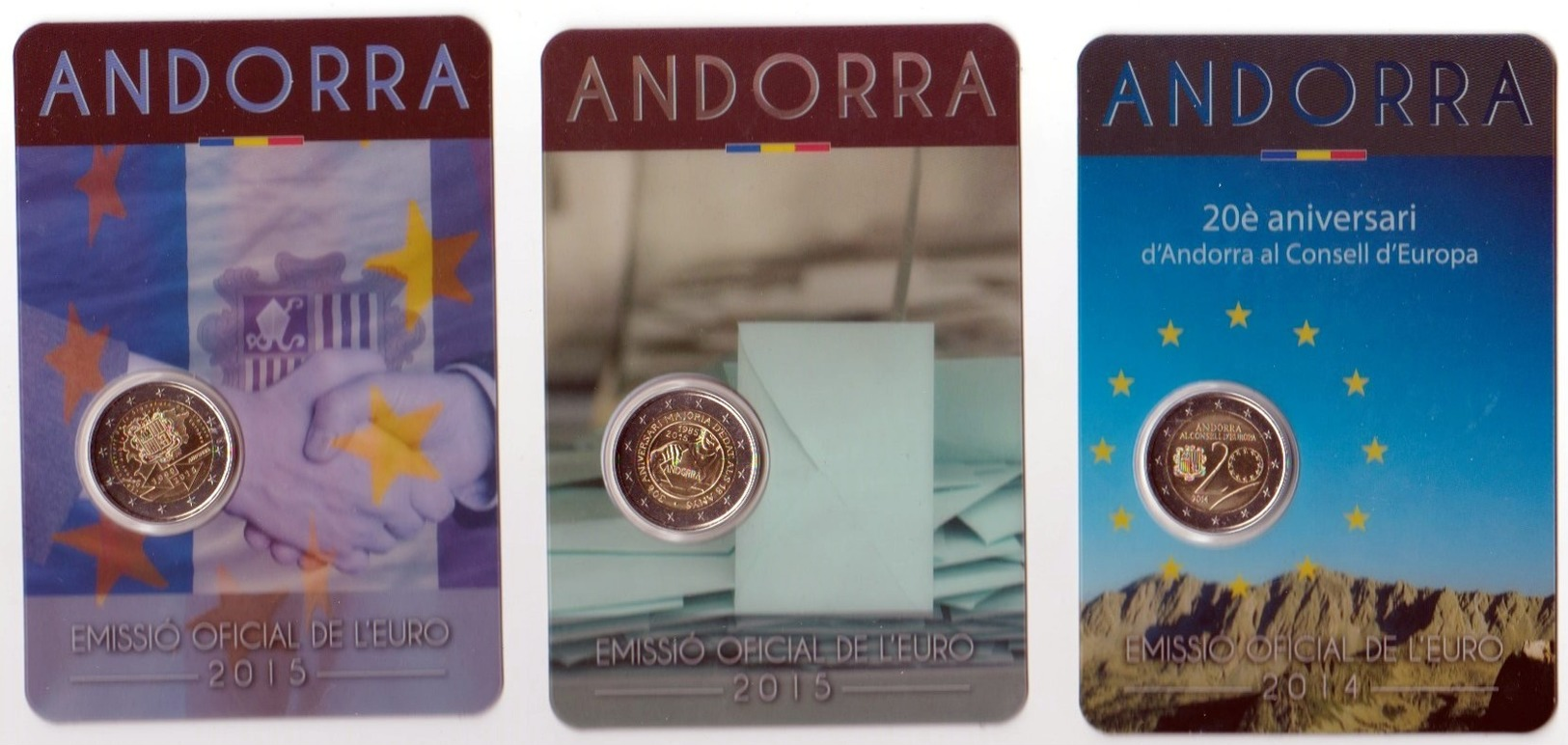 ANDORRA - ANDORRE,PACK DE 3 KITS DIFERENTES DE EUROS D'ANDORRA - Andorra