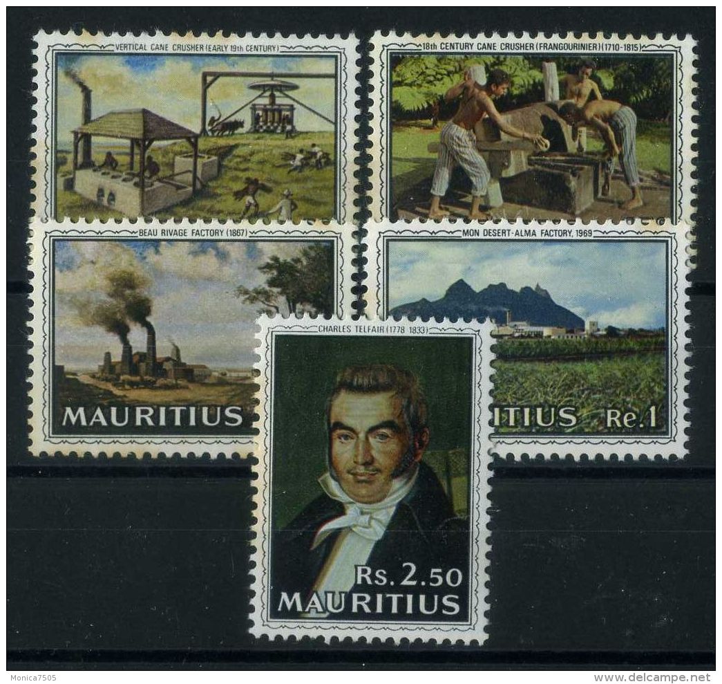 MAURICE ( POSTE ) : Y&amp;T N°  353/357  TIMBRES  NEUFS  SANS  TRACE  DE  CHARNIERE  MAIS  ROUSSEUR , A  VOIR . - Maurice (...-1967)