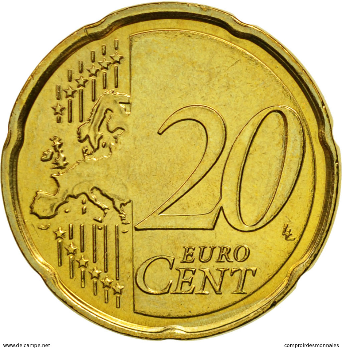 Malte, 20 Euro Cent, 2008, SPL, Laiton, KM:129 - Malta