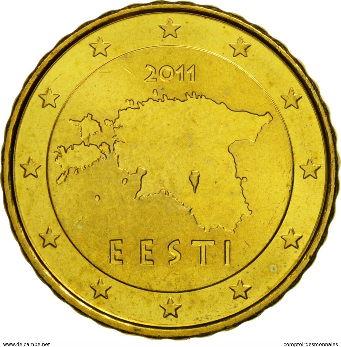 Estonia, 10 Euro Cent, 2011, SPL, Laiton - Estonia