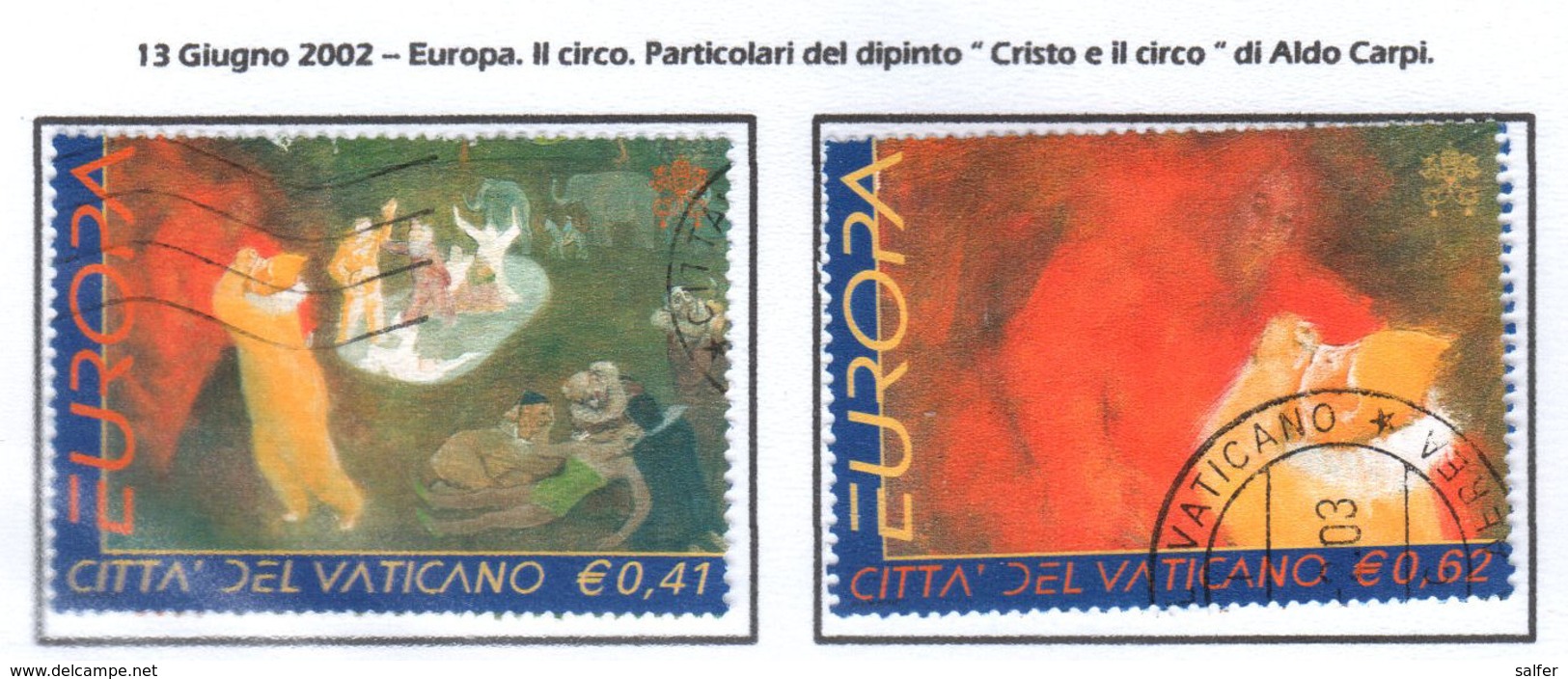 VATICANO / VATIKAN 2002  EUROPA CEPT Serie Usata / Used - Oblitérés