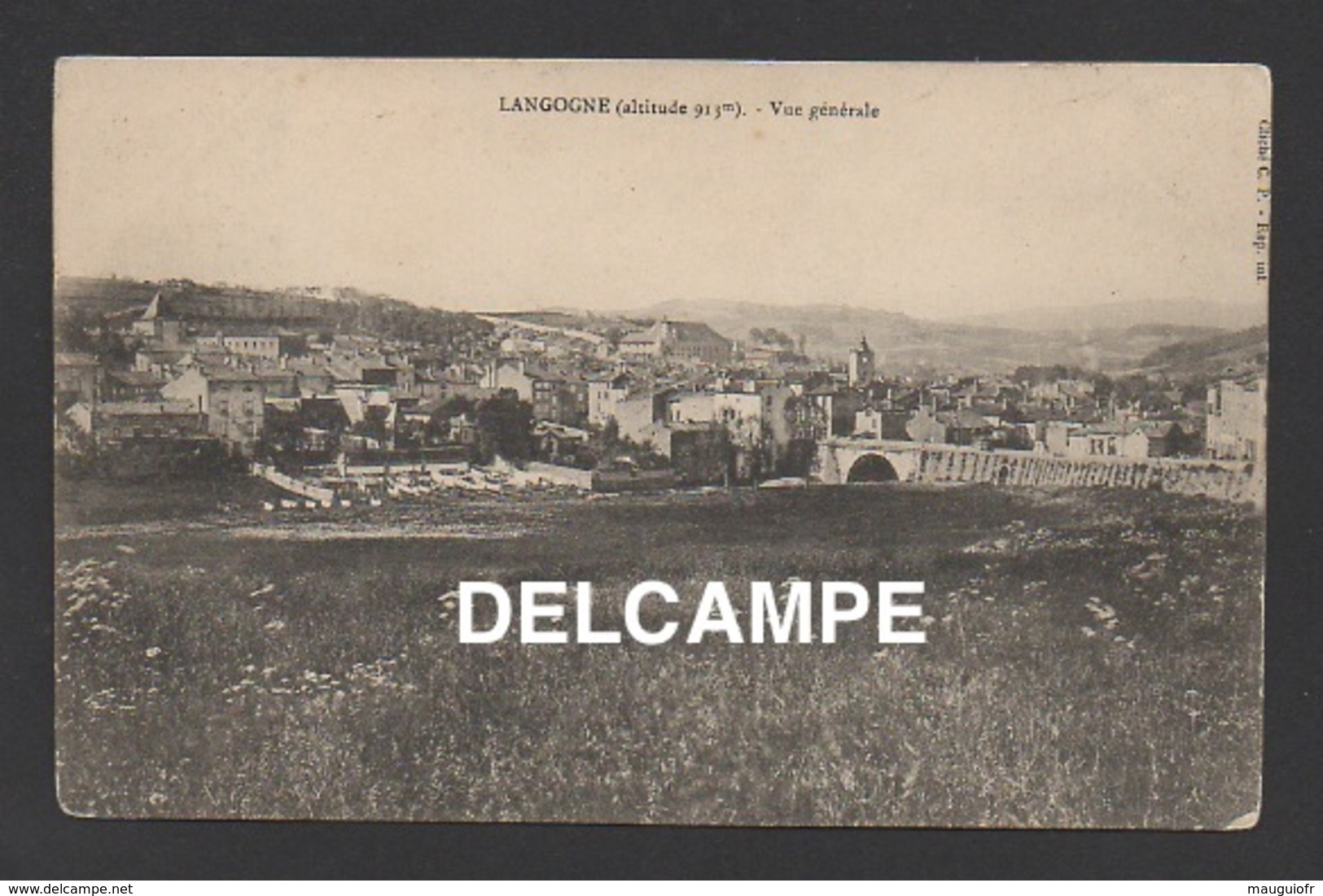 DF / 48 LOZÈRE / LANGOGNE / VUE GENERALE / CIRCULÉE EN 1906 - Langogne