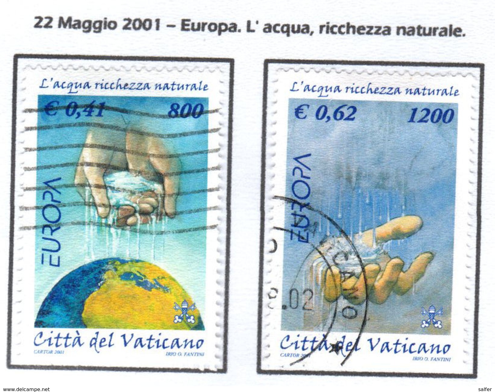 VATICANO / VATIKAN 2001 EUROPA CEPT Serie Usata / Used - Gebraucht