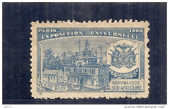 ERINNOPHILIE - Vignette Exposition Universelle PARIS 1900 - Non Gommée -  REPUBLIQUE SUD AFRICAINE - Autres & Non Classés