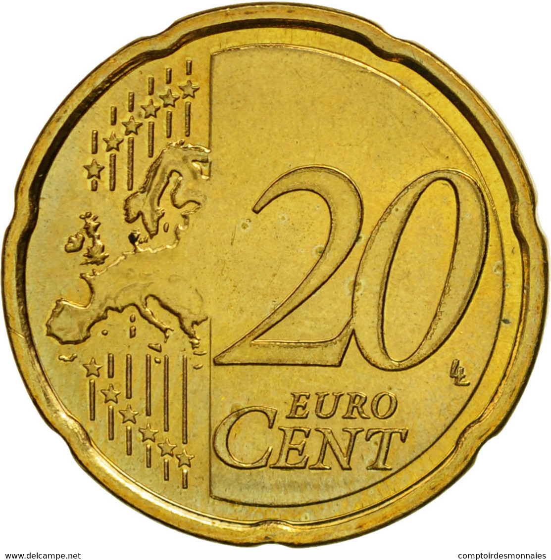 Chypre, 20 Euro Cent, 2008, SPL, Laiton, KM:82 - Chypre