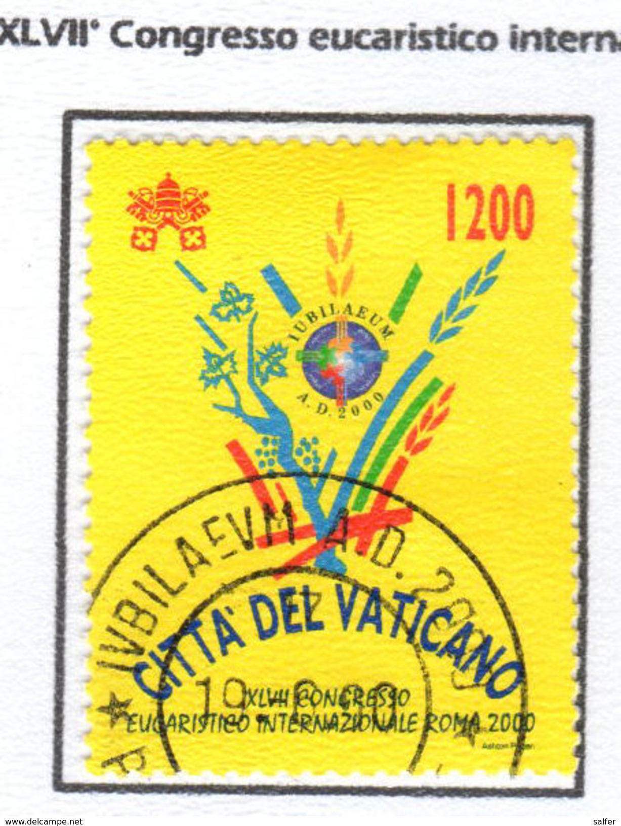 VATICANO / VATIKAN 2000  CONGRESSO EUCARISTICO Serie Usata / Used - Oblitérés