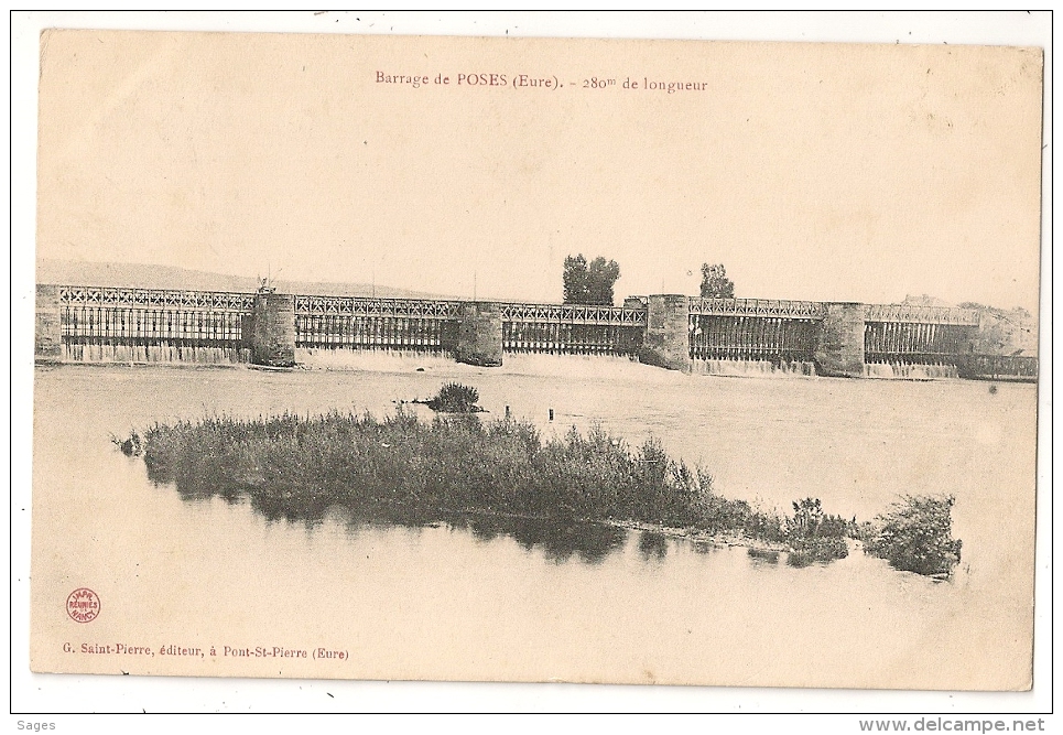 Facteur Boitier BLEU à L'Arrivée, JUZIERS Seine Et Oise Sur CP De PONT ST PIERRE Eure. 1908. - Cachets Manuels