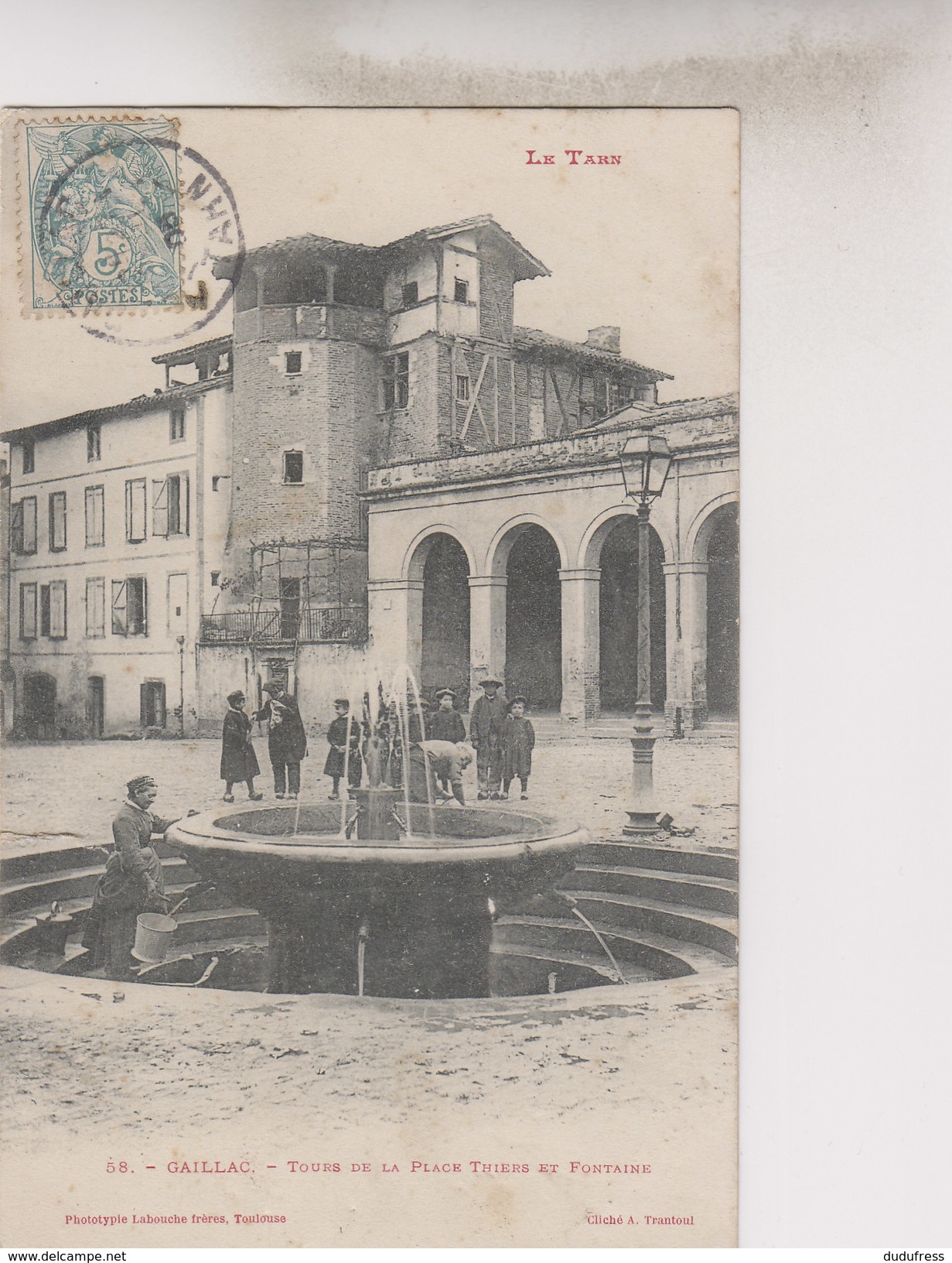 GAILLAC   TOURS DE LA PLACE THIERS ET FONTAINE - Gaillac