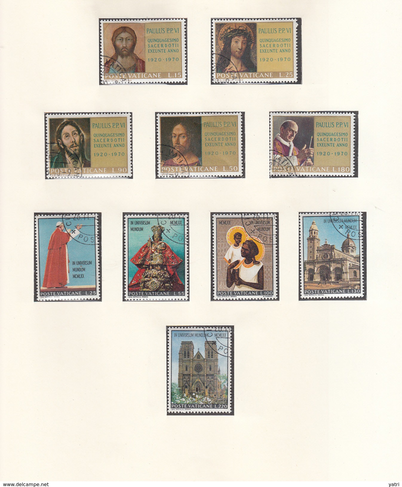 Vaticano - 1970 - Annata Completa | Complete Year Set (annullati) - Annate Complete