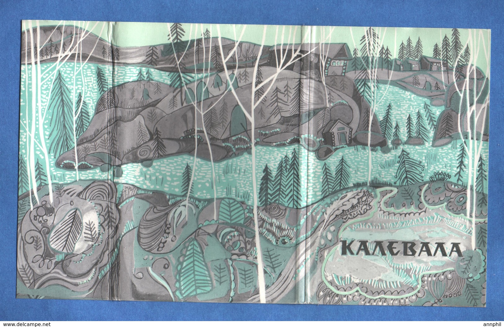 7392  Set Of Postcards Illustration Epics Of The North Kalevala With Original Cover - Fairy Tales, Popular Stories & Legends