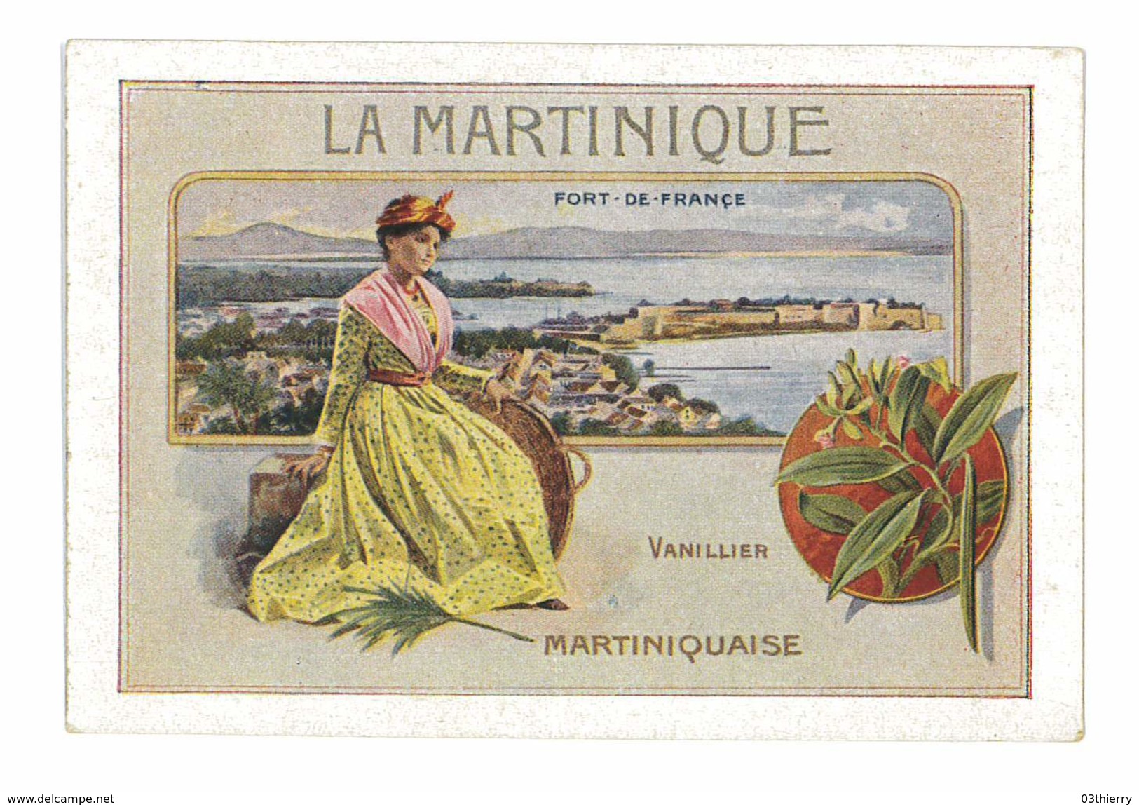 CHROMO IMAGE BISCUITS COSTE MARSEILLE ILLUSTRATION LA MARTINIQUE - Other & Unclassified