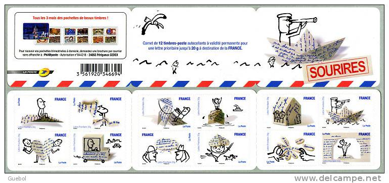 France Carnet N° BC  473 ** Autoadhésif - Sourires De 2010 - Commémoratifs