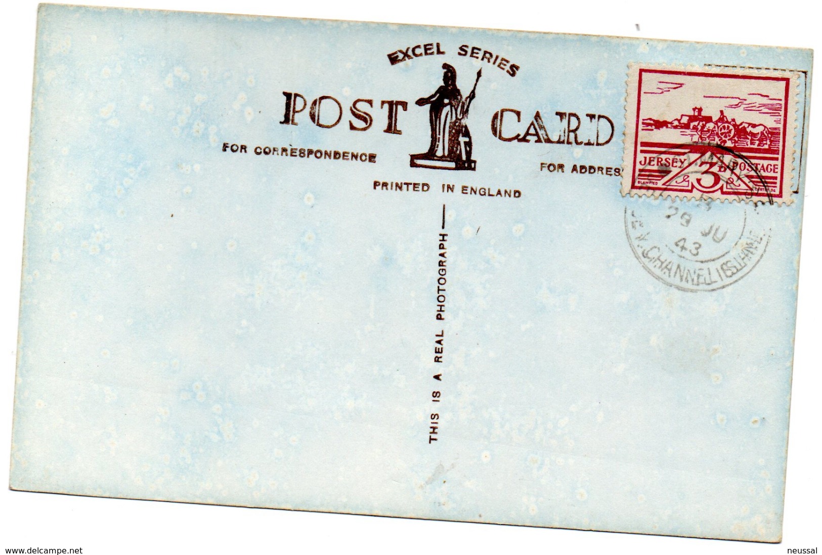 Tarjeta Postal  Circulada 1943. Stamps Jersey Postage.  Devil's Hole. - Otros & Sin Clasificación