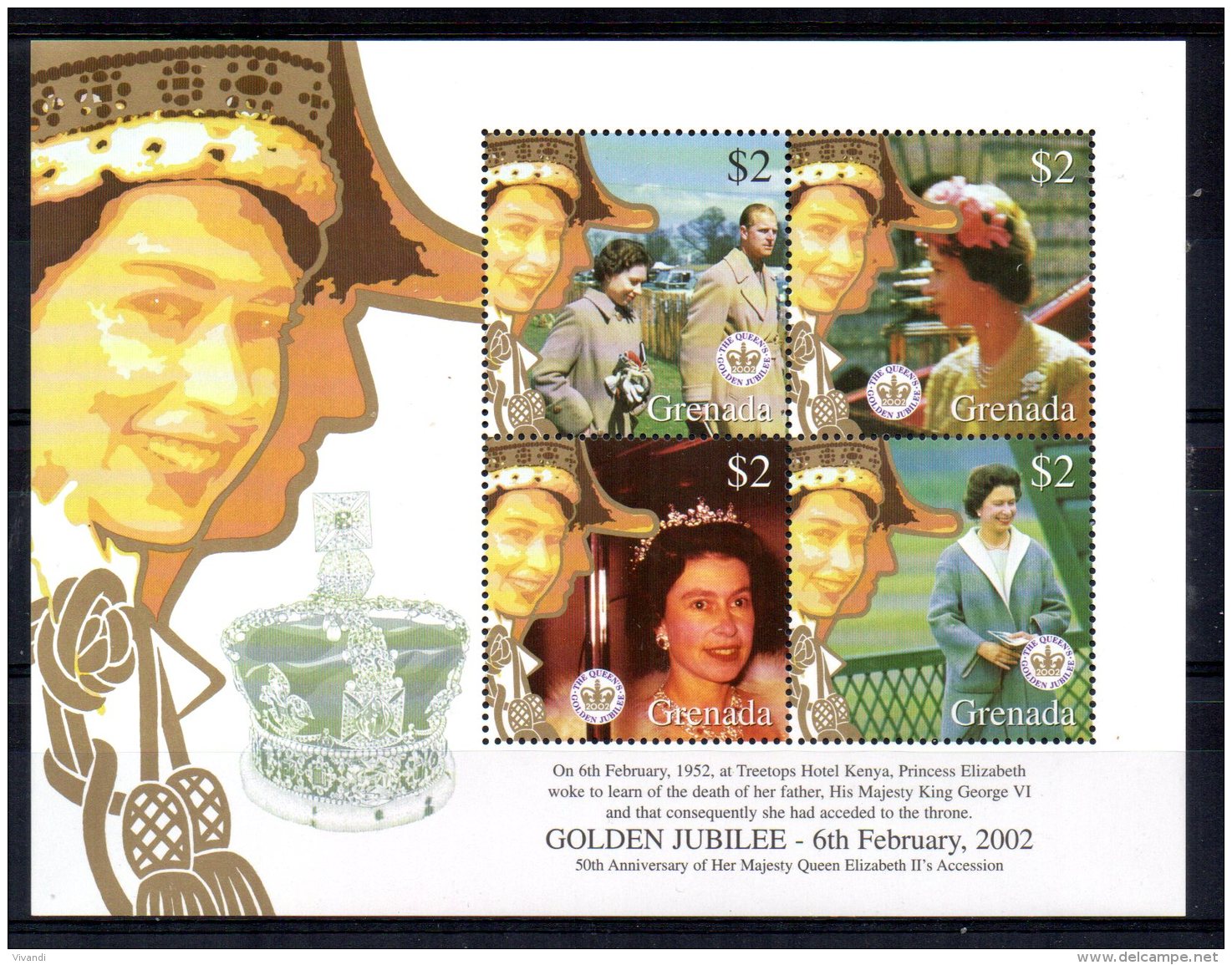 Grenada - 2002 - Queen Elizabeth II's Golden Jubilee - MNH - Grenade (1974-...)