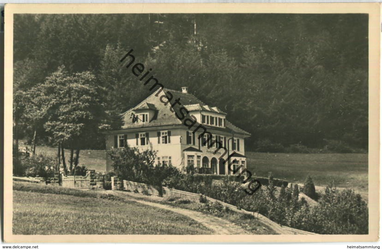 Baiersbronn-Huzenbach - Pension Möhrle - Foto-Ansichtskarte - Bahnpost - Baiersbronn