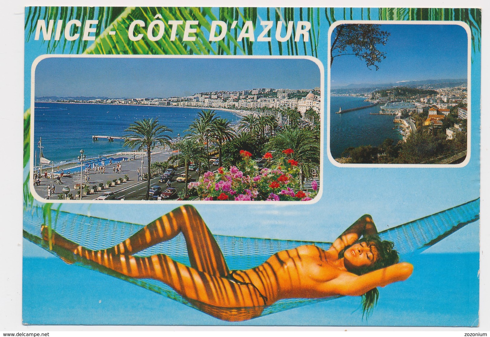 PIN-UP - COTE D´AZUR - NICE  FRENCH RIVIERA - EROTIC WOMAN NUDE FEMME NUE Vintage Old  Photo Postcard - Pin-Ups