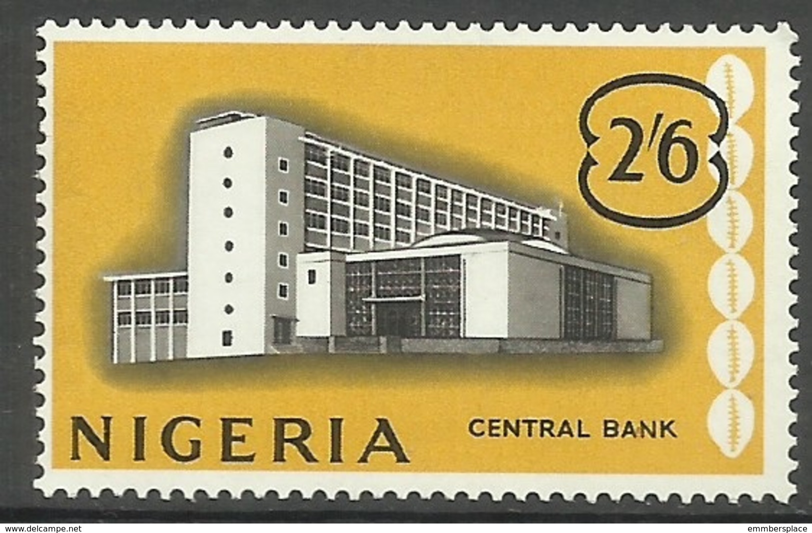 Nigeria - 1961 Central Bank 2/6d  MLH *     Sc 110 - Nigeria (1961-...)